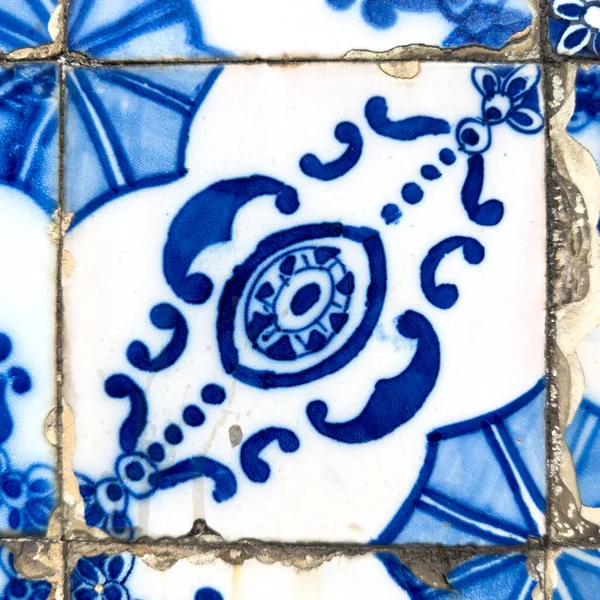 Vintage Azulejos Hagyományos Portugál Csempe — Stock Fotó