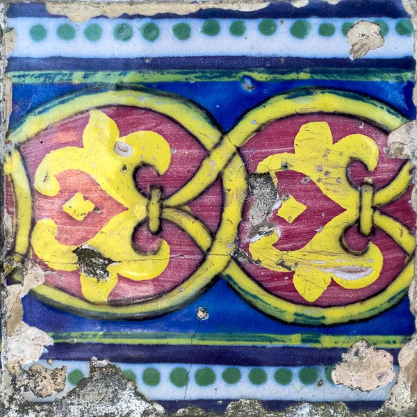 Ročník Azulejos Tradiční Portugalské Dlaždice — Stock fotografie