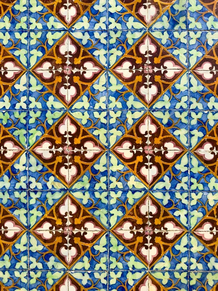 Antiguo Azulejos Tradicionales Portugueses Cerámica Pintada — Foto de Stock