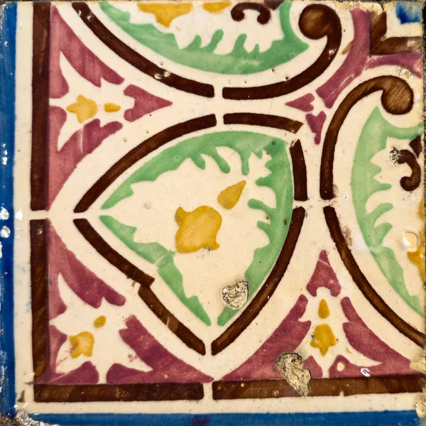 Παλιά Παραδοσιακά Πορτογαλικά Azulejos Ζωγραφισμένα Κεραμικά Πλακίδια — Φωτογραφία Αρχείου