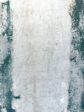 Yeşil renkli beyaz lekeli paslanmış çelik yüzeyin soyut arkaplanı.