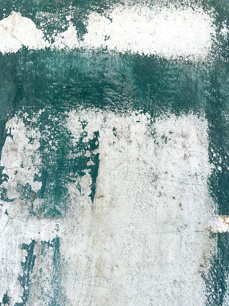 Abstrakt Bakgrund Korroderad Metall Yta Med Grön Färg Vit Fläckar — Stockfoto