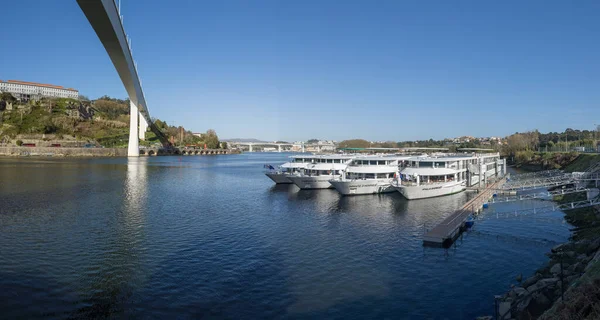 Porto Portugal Circa April 2023 Douro Cruises Moored Next Infante — Stock Photo, Image