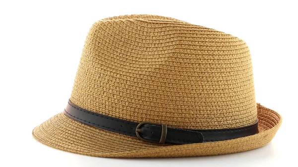 白い背景に隔離された麦藁帽子 — ストック写真