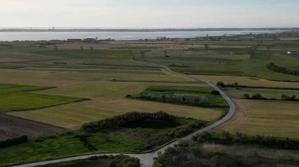 葡萄牙阿韦罗州Murtosa河口耕地的空中景观 — 图库照片