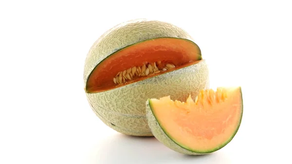 Šťavnatá Ananasový Meloun Bílém Pozadí — Stock fotografie