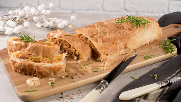 Puff Pastry Groentebroodje Keuken Ingericht Aanrecht — Stockfoto