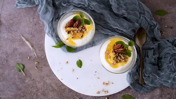 Natas Ceu Tradisjonell Portugisisk Dessert Som Skal Spises Med Skje – stockfoto
