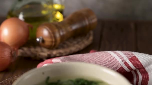 Caldo Verde Supă Populară Bucătăria Portugheză Ingredientele Tradiționale Pentru Caldo — Videoclip de stoc