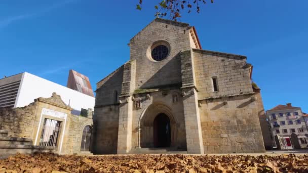 ヴィラリアル ポルトガル 11月 2323 ドミンゴ教会としても知られているヴィラ リアルセ大聖堂のファサード — ストック動画