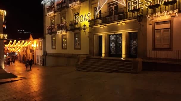 Santa Maria Feira Portugal November 2023 Pandangan Pejalan Kaki Tentang — Stok Video
