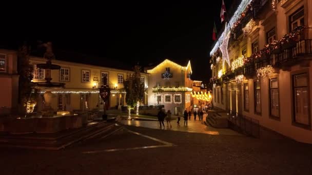 Santa Maria Feira Portugal November 2023 Pandangan Pejalan Kaki Tentang — Stok Video