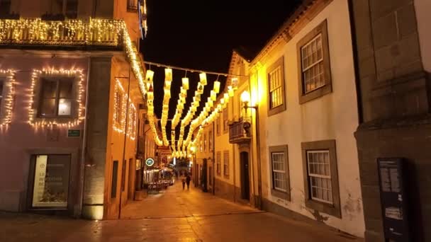 Санта Мария Фара Португалия Ноября 2023 Года Пешеходная Точка Зрения — стоковое видео