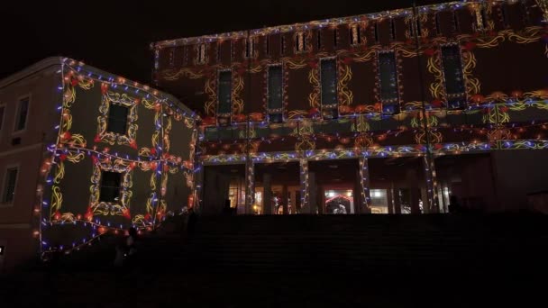 アベイロ ポルトガル December 2023 市街地のクリスマスの装飾 — ストック動画