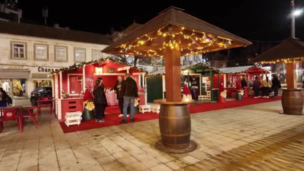 Estarreja Portugal Décembre 2023 Décorations Noël Dans Les Rues Ville — Video