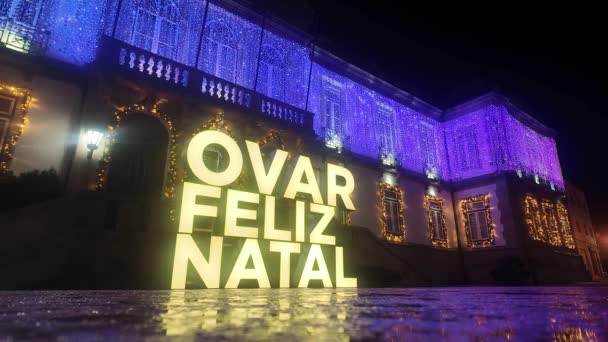 Ovar Portugalsko Prosince 2023 Vánoční Ozdoby Ulicích Města Budou Prosince — Stock video