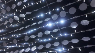 OVAR, PORTUGAL - 10 Aralık 2023: Şehir sokaklarındaki Noel süsleri 2-7 Ocak tarihleri arasında asılacak.