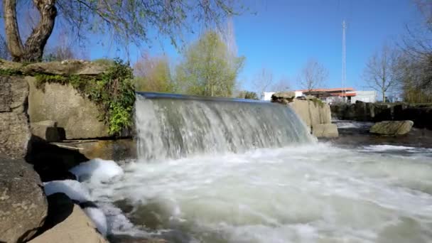 Cachoeira Rio Caster Parque Cidade Ovar — Vídeo de Stock