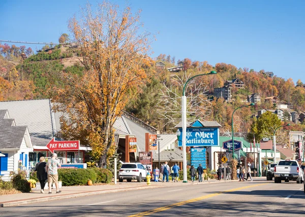 Gatlinburg Tennessee Października 2022 Street View Popular Tourist City Gatlinburg — Zdjęcie stockowe