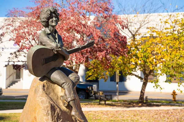 Sevierville Tennessee Oktober 2022 Zicht Historisch Gerechtsgebouw Dolly Parton Statue — Stockfoto