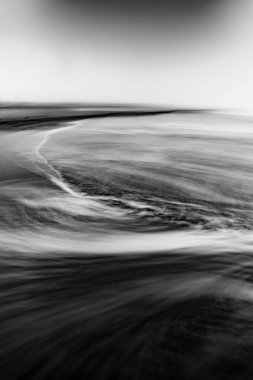 Abstract seascape blur in black and white