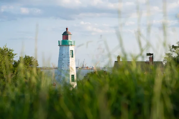 Hampton Daki Tarihi Eski Nokta Konfor Deniz Feneri — Stok fotoğraf