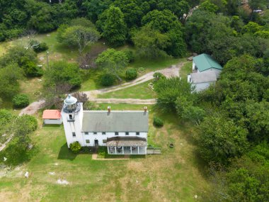 Horton Point Deniz Feneri, Güney Long Island New York Yukarıdan görüldüğü gibi.