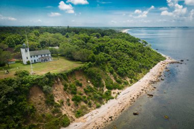 Horton Point Deniz Feneri, Güney Long Island New York Yukarıdan görüldüğü gibi.