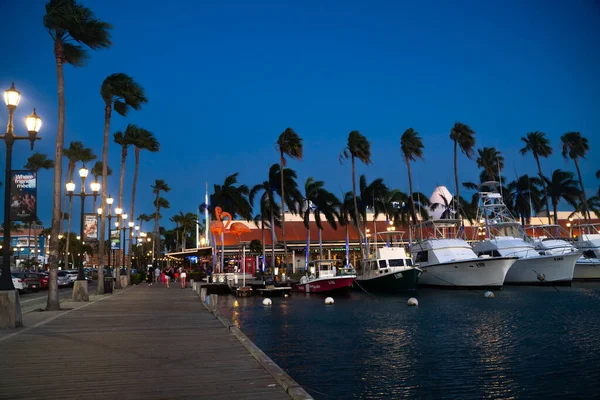 Oranjestad Aruba Agosto 2023 Scena Strada Nel Quartiere Turistico Del — Foto Stock