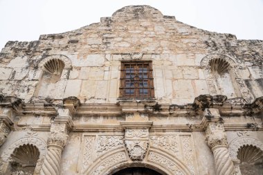 San Antonio Teksas 'taki tarihi Alamo' nun dış görünüşü