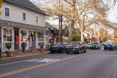 Yeni Umut, Pennsylvania 13 Kasım 2023 Bucks County 'deki Sonbahar Yaprakları' ndan Sonbahar Sokak Sahnesi