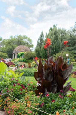 Lincoln, Nebraska - August 20, 2024:  View of beautiful Sunken Gardens Park in Lincoln Nebraska. clipart