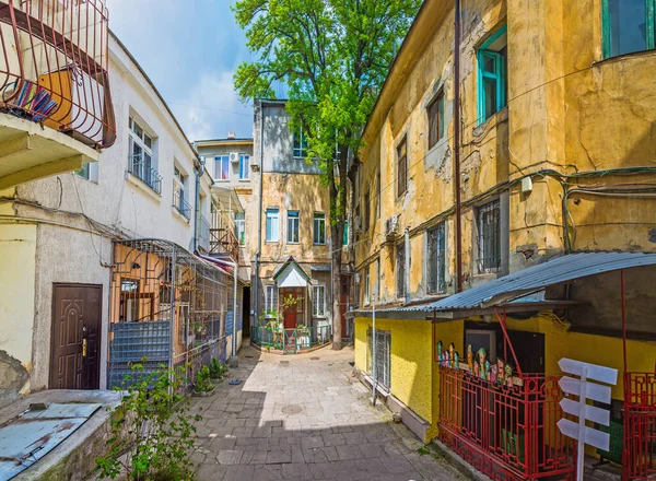 Odessa Ukraine Apr 2019 Typical Odessa Municipal Courtyard Communal Apartments — Foto de Stock