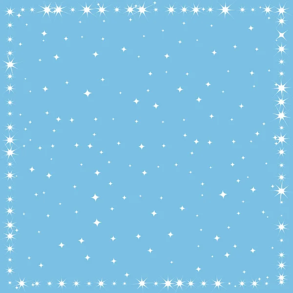 Modré Hvězdné Pozadí Vektorová Ilustrace Plochý Design — Stockový vektor