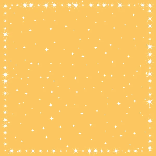 Yellow Starry Background Vector Illustration Flat Design — Stock Vector