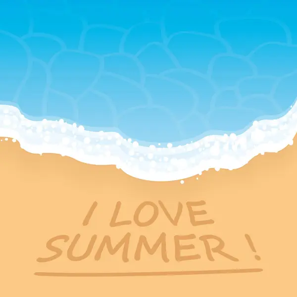 Adoro Verão Praia Verão Fundo Férias Ilustração Desenhada Mão Vetorial Ilustrações De Stock Royalty-Free