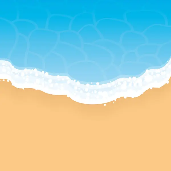 夏天的海滩度假背景 矢量手绘图解 图库插图