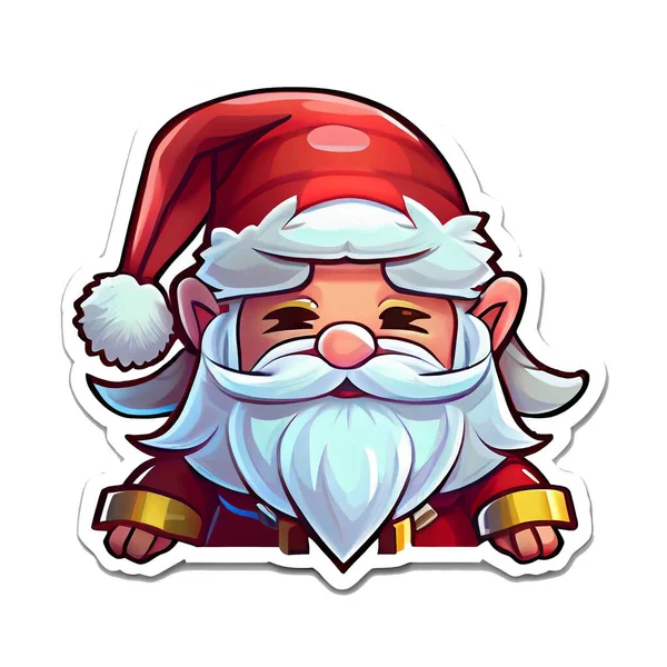 Рождественская Зимняя Иллюстрация Санта Клауса Белом Фоне — стоковое фото