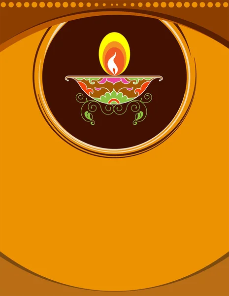 Diwali Pozdrav Festival Světla Symbolické Vítězství Světla Nad Tmou Dobro — Stockový vektor