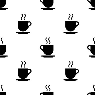 Çay fincanı Simgesi Kusursuz Desen, Kahve Kupası Simgesi Sanat İllüstrasyonu