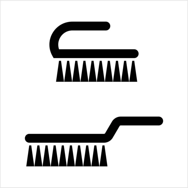 Icona Spazzola Pulizia Scrub Brush Vector Art Illustration — Vettoriale Stock