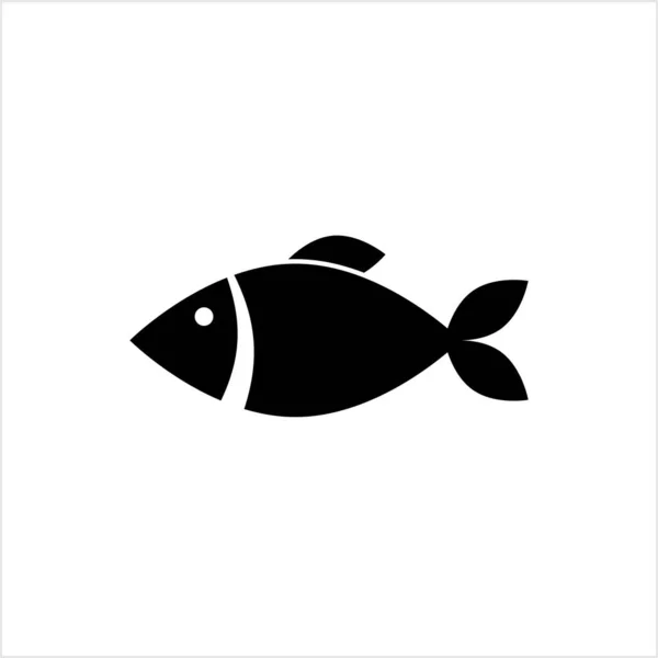 Balık Simgesi Balık Silüeti Simgesi Simge Sanatı Llüstrasyonu Stok Vektör