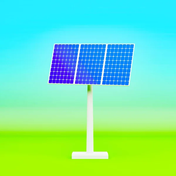 Painel Solar Sobre Gree Conceito Energia Alternativa — Fotografia de Stock