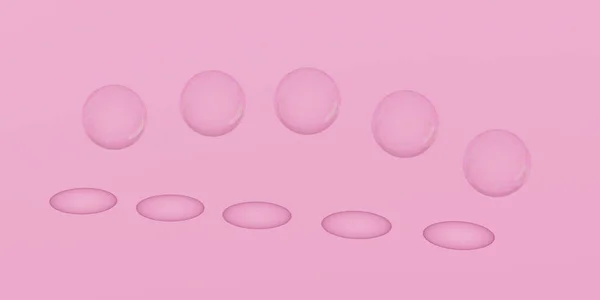 Мыльные Пузыри Розовом Фоне Абстрактно Рендеринг — стоковое фото