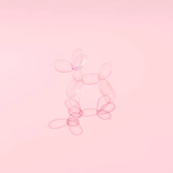 Creativity Concept Soap Bubble Dog Pink Background — стоковое фото