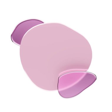 Soyut pembe cam sıvısı, 3D biçimlendirme arkaplanı. İzole edilmiş, nesneyi kes