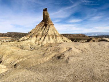Navarre Badlans (Bardenas Reales de Navarra) tatlısı Bask ülkesinin güneyinde - İspanya.