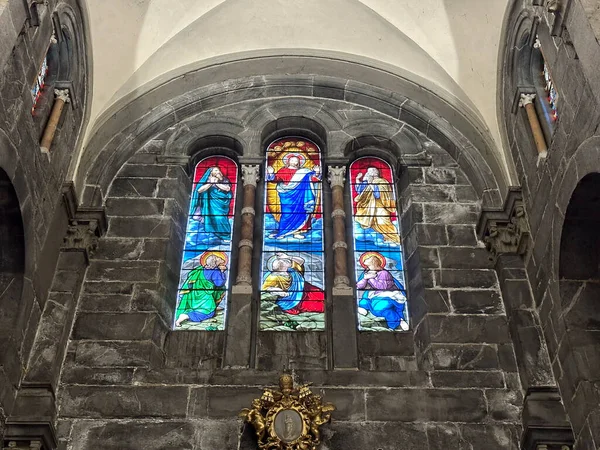 Interieur Van Onze Lieve Vrouw Van Salette Sanctuary Notre Dame — Stockfoto