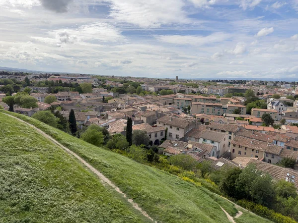 Unesco Kalesinden Carcassonne Şehir Manzarası Fransa — Stok fotoğraf