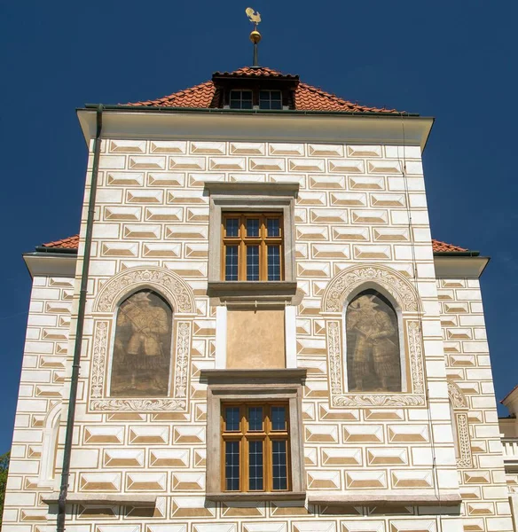 Außenfresko Des Prämonstratenserklosters Zeliv Trckuv Hrad Und Abtei Barockarchitektur Von — Stockfoto